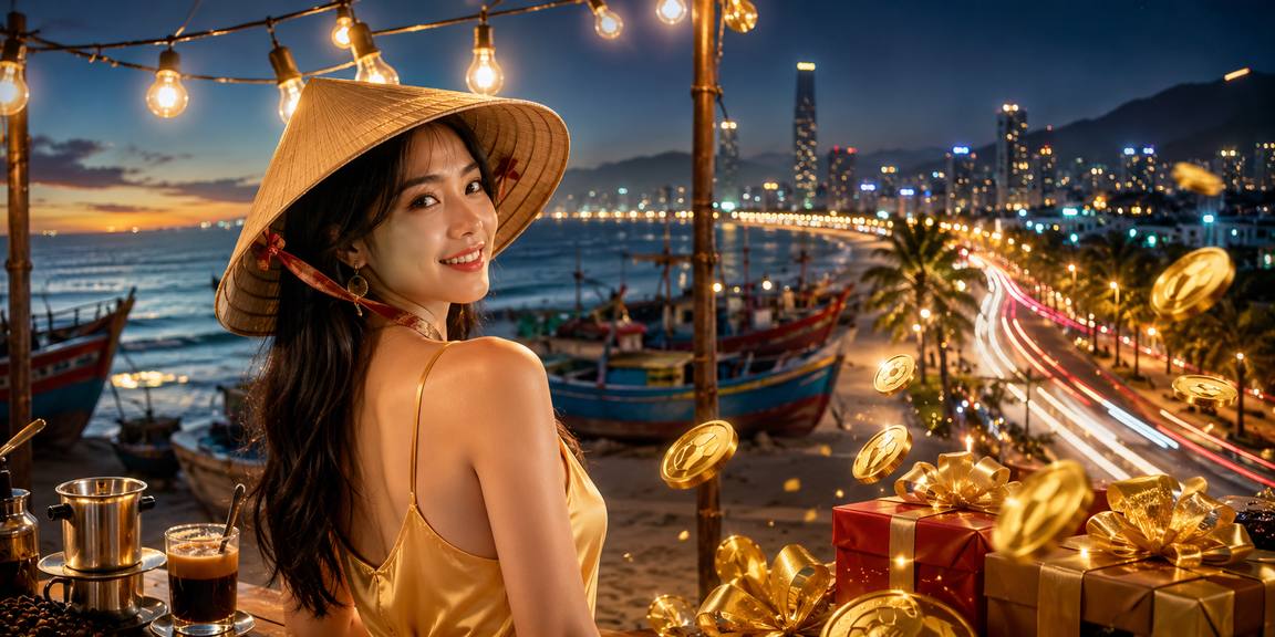 Trò chơi slot game tại Nha Trang với hình ảnh nón lá truyền thống