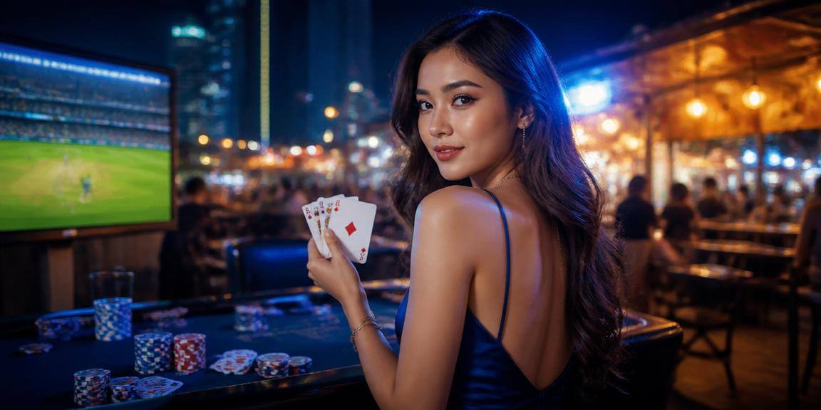 Người mẫu Việt Nam đang chơi poker game bài truyền thống